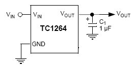 TC1264-2.5, КМОП стабилизаторы с фиксированным выходом и режимом отключения